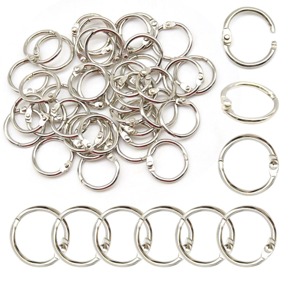 Yosawo 40 Pack Book Binder Rings Metal Loose Leaf Binder Rings for Flash Cards, Index Cards and Loose Paper, Key Rings15mm - Image 4