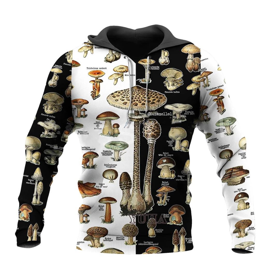 Sweat à capuche champignon camouflage imprimé 3D pull Harajuku drôle
