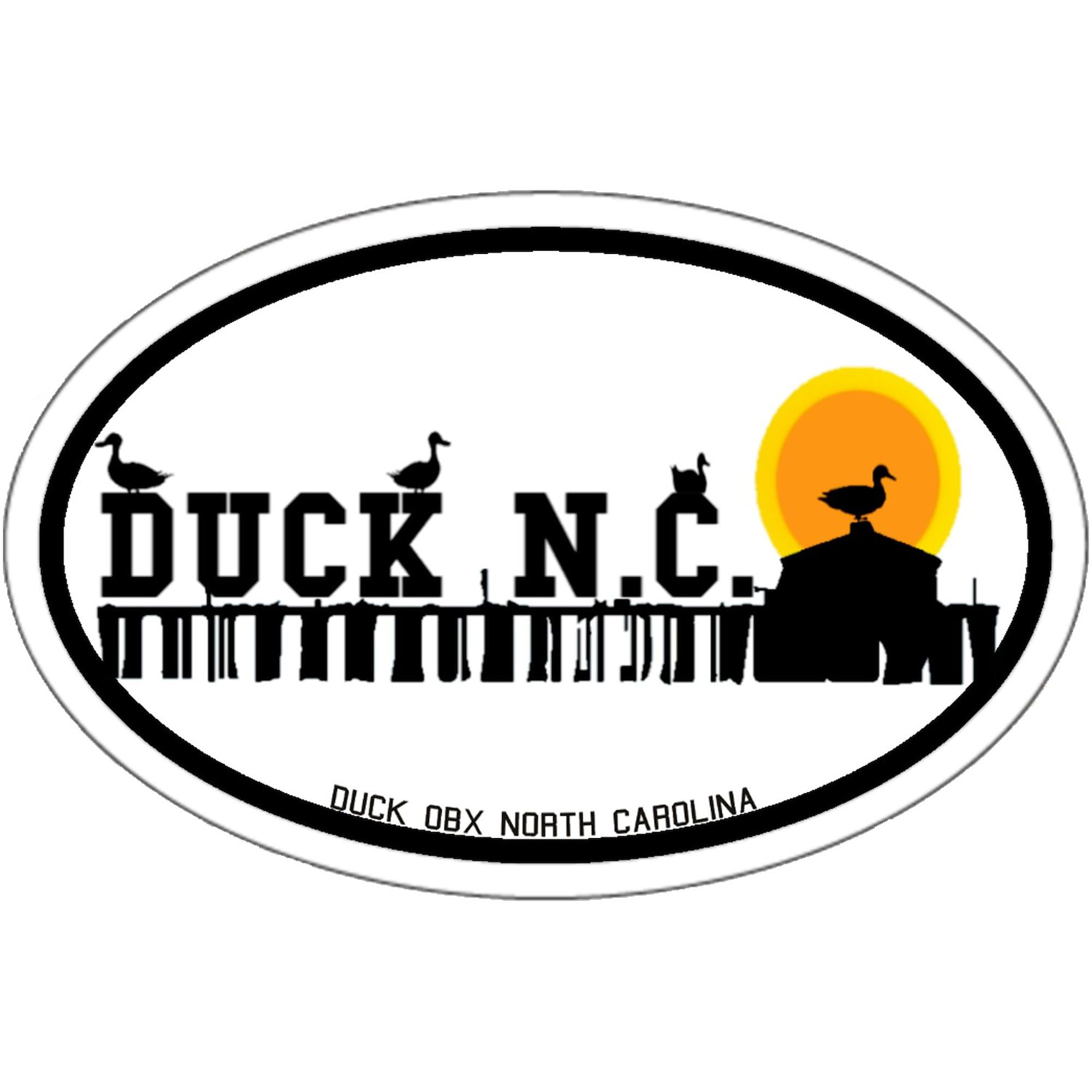 CafePress Duck NC Oval Sticker Oval Car Bumper Sticker