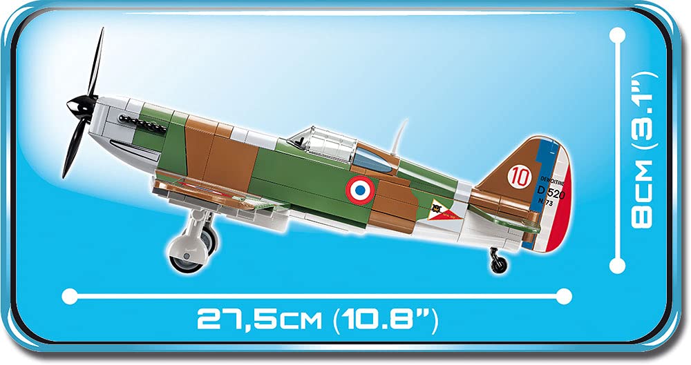 Cobi 5720 – Aereo Dewoitine D.520 In Mattoncini, Scala 1:32, 289 Pezzi, Collezione Storica