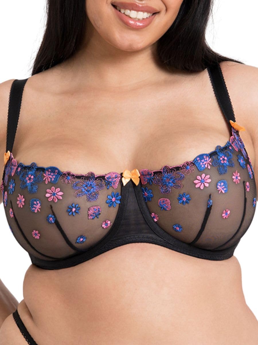 Curvy Kate Women's Black Multi Ck075100 Strawberry Crush Balcony Bra