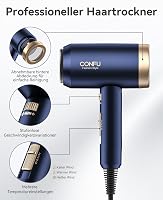 CONFU Ionos Hajszárító 1800W - Hordozható Utazási Hajszárító Szűkítővel és Diffúzorral, 3 Hőfokozat, Fokozatmentes Sebesség, Rózsaszín 3