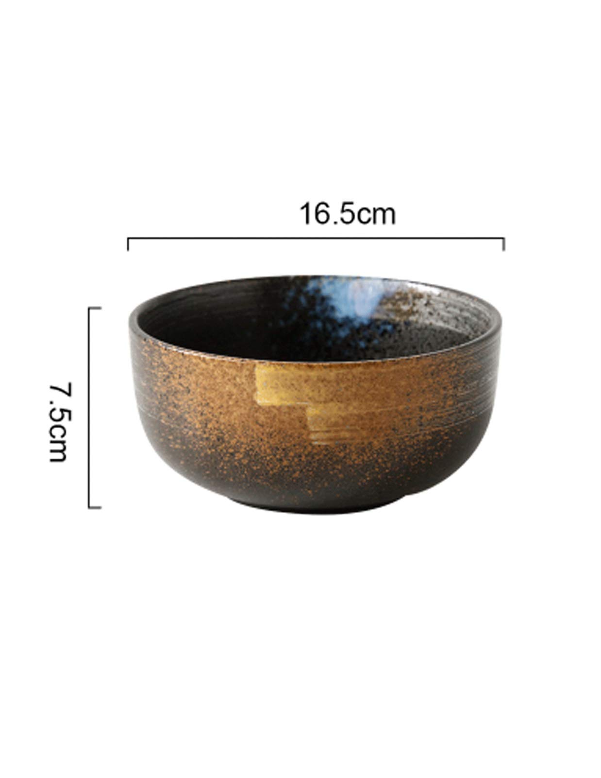 Cuisine Japonaise Rétro Créative Céramique Vaisselle De Vaisselle Ramen Bol Grand Bol À Soupe Nouilles Bol À Ménage (Color : Brown)