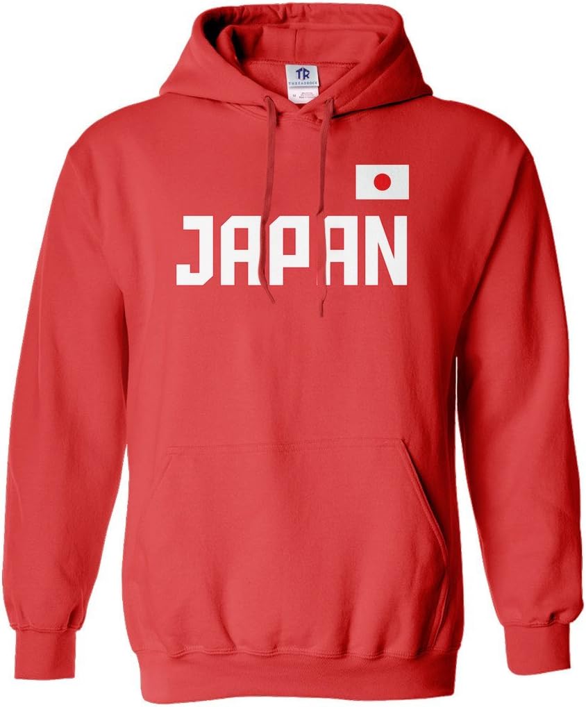 Threadrock Men's Japan National Pride Hoodie Sweatshirt