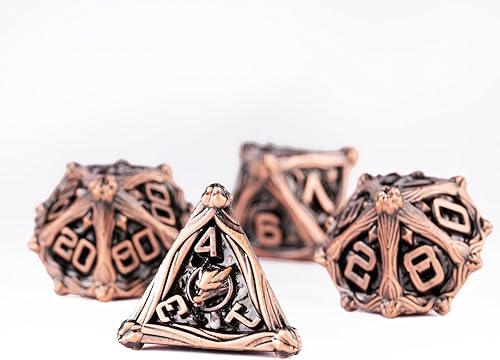 Miniatura 3 de DND - Juego de dados de metal poliédricos, juego de rol para Calabozos y Dragones, RPG MTG, Pathfinder, juego de mesa de d&d, juego de 7 piezas,