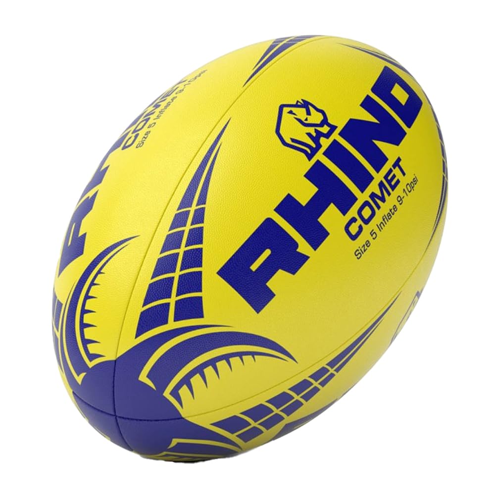 Rhino Comet - Pallone da rugby, colore bianco S5