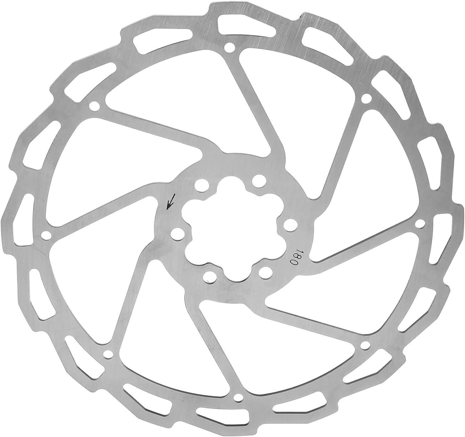 MAGICLULU Mountain Bike Brake Disc Rotor 180mm 6-bolt Replacement Brake Disc Rotor Cycling with Screws for Repair