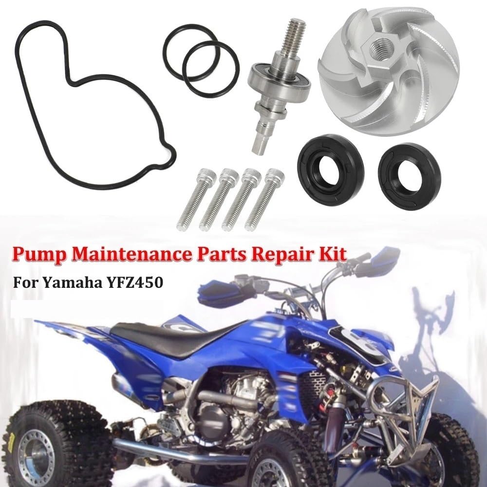 Pasuje do Yamaha YFZ450 YFZ 450 2004-2013 uszczelka pompy wodnej zestaw naprawczy łożyska części do konserwacji pompy