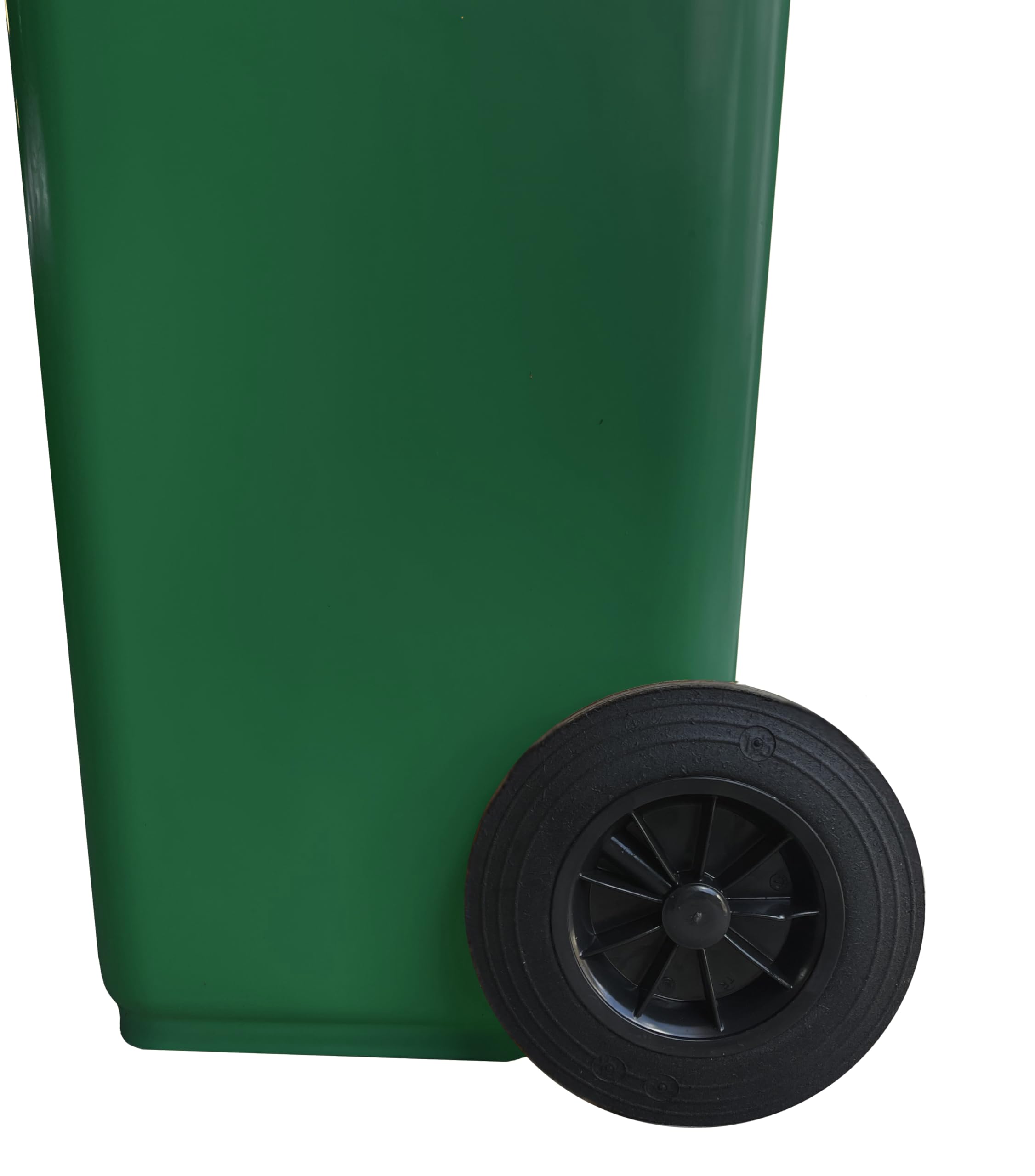 Mobil Plastic - Bidone Raccolta Differenziata 120 Litri con Coperchio e Ruote per Esterni | Colore Verde Scuro | Plastica Resistente | Certificato UNI EN 840