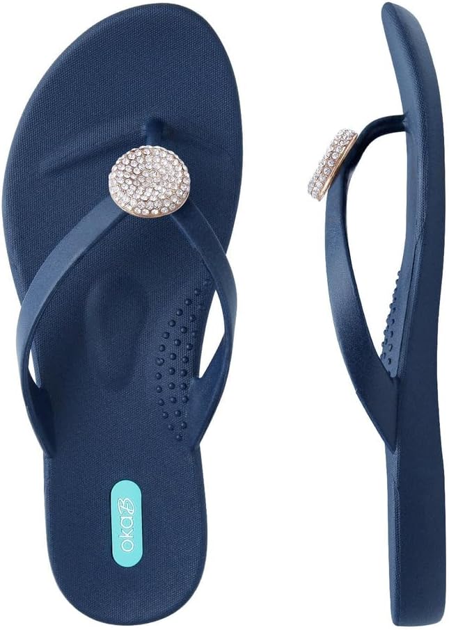 Licorice Lucky Flip Flops - Size 7 by Oka-B