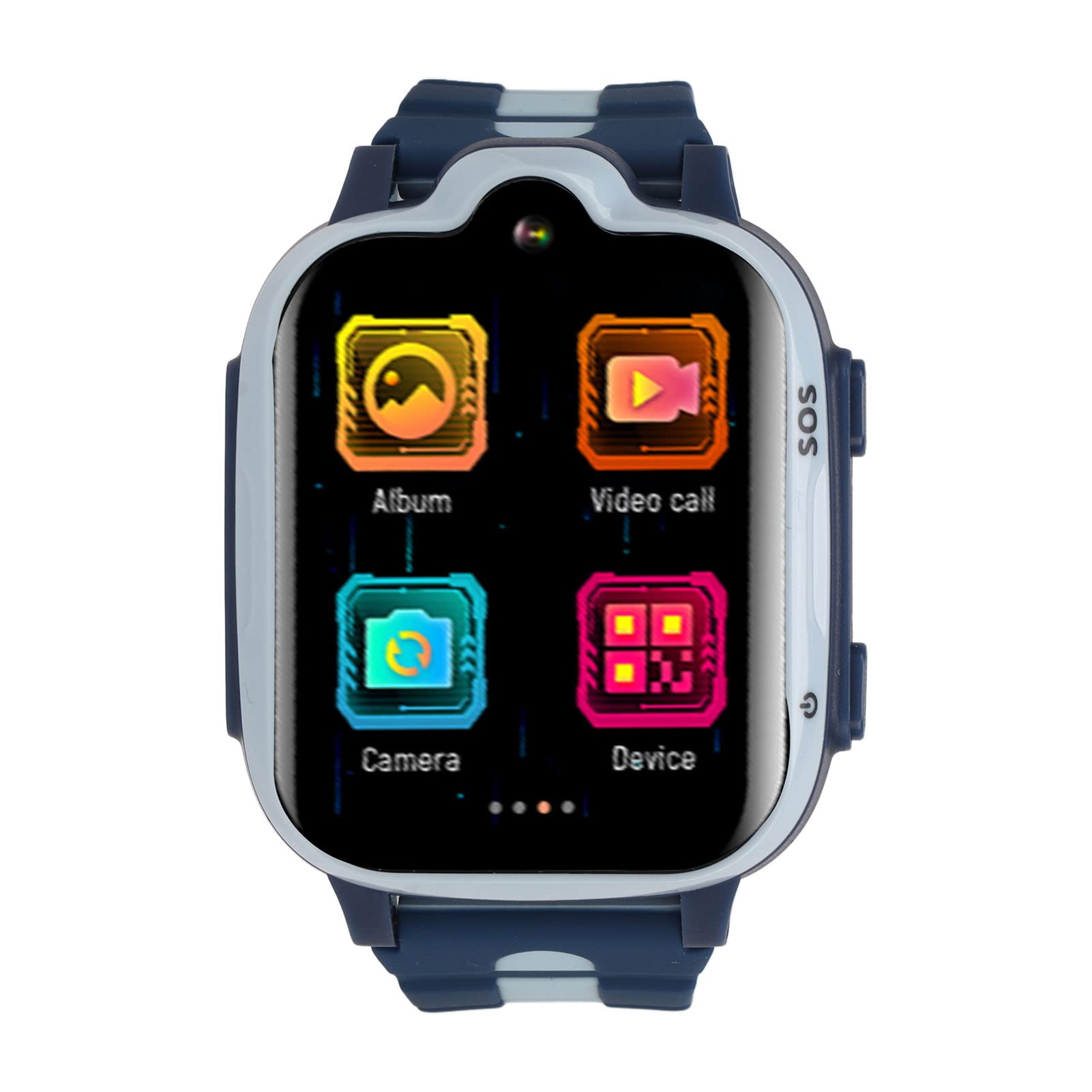 Reloj Inteligente 4G para Niños y Niñas - Teléfono Con Posición GPS, Videollamada, Cámara, IP67 Impermeable, Pantalla Táctil Smartwatch (Azul)