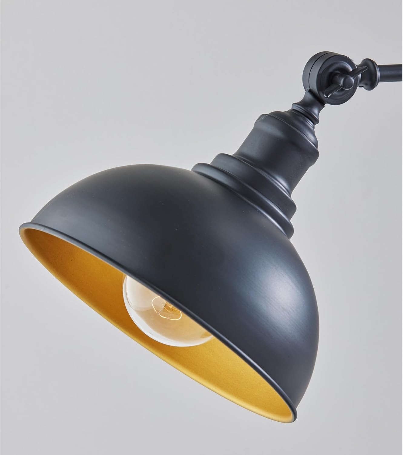 Adesso Wallace Incandescent Desk Lamp, 20-inch, Matte Black (3754-01)