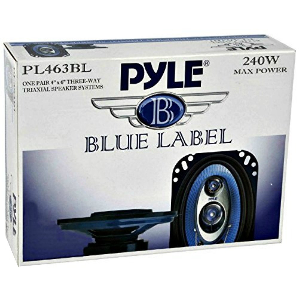 Pareja DE Altavoces O DIFUSORES OVALADOS 4" X 6" 10 CM X 15 CM PYLE PL463BL Azul 240 Watt RMS 480 Watt MAX A. 3 Calles TRIASSIALI por Puertas Portero ES TAQUILLAS Coche