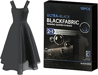 黒色生地染料 – 黒化復元カラーシー、家庭用衣類修復用品 |綿麻デニム手芸用染料液 耐久性のある濃い色の衣類: 衣類 ラン : 衣料用 には高度な柔らかさを保つ特性が組み込まれており