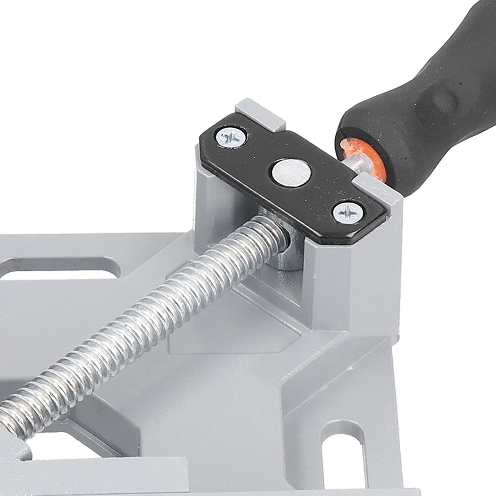 Multifunctional Corner Clamp, 90 Degree Adjustable Aluminium Alloy Right Angle Clamp for Woodworking DIY, Accurate Nonslip Clamp Tool, Swing Jaw Design, Silver Gray