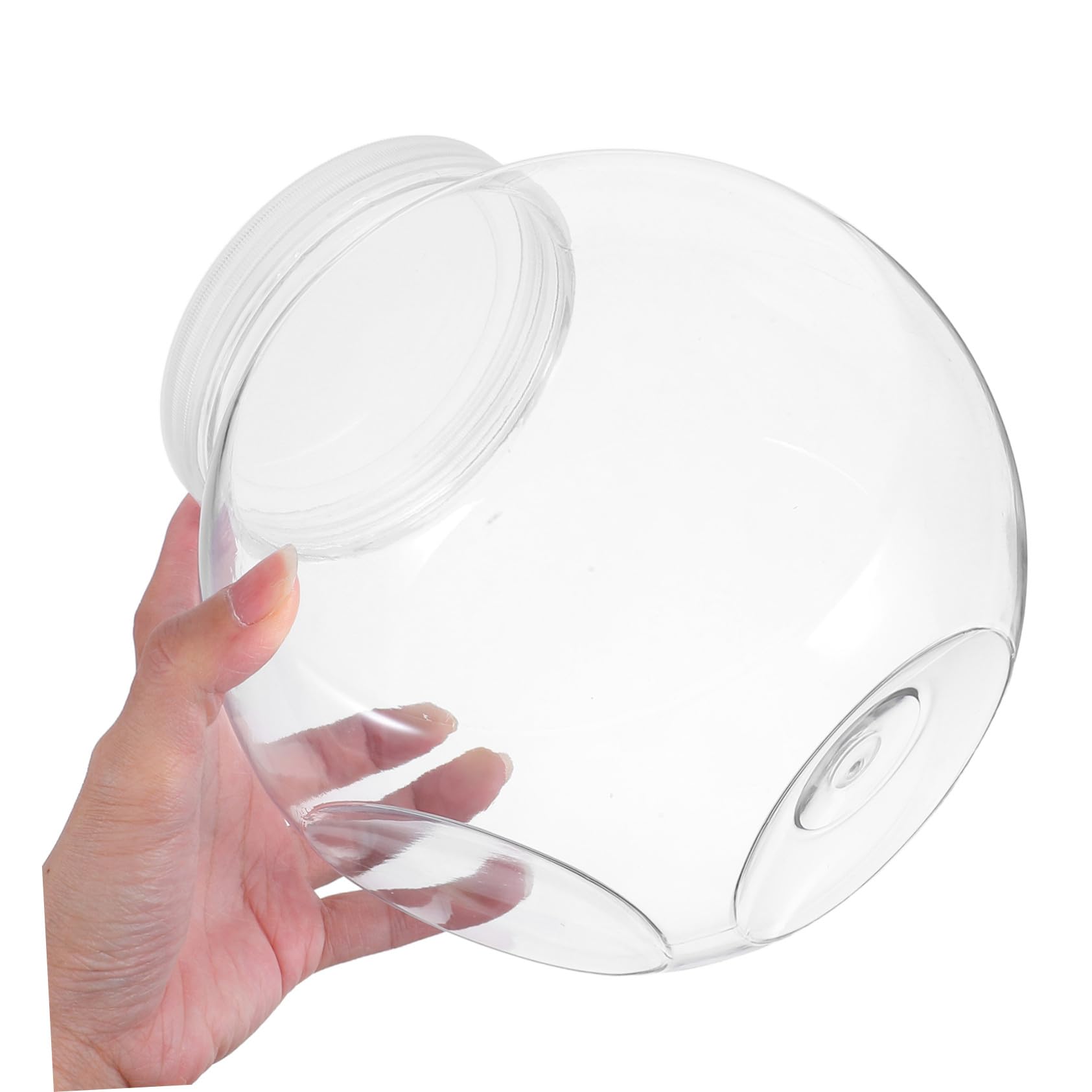 Cabilock Bocal à Bonbons en Plastique Transparent Rond 2100ml, Lot de 4 | Intérieur Lisse, Nettoyage Facile, Cuisine et Maison, Format Pratique pour Biscuits et Encas