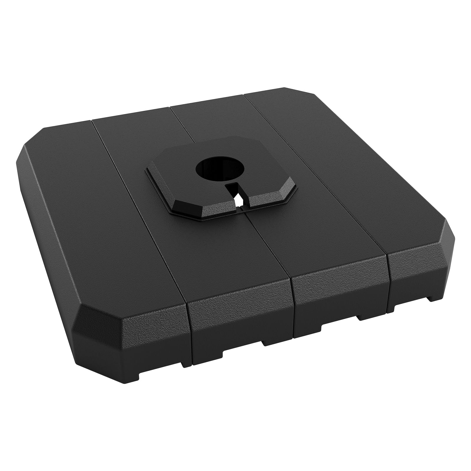 Garvee 4-Piece Patio Umbrella Stand for 10-15FT Cantilever Umbrella, 330lb Capacity Outdoor Umbrella Base, Filled with Water or Sand, Heavy Duty