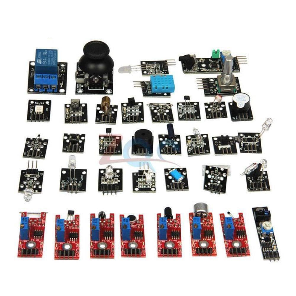 Generic Sensor Kit 37 In 1 Sensor Kit Module For Arduino/Joystick/ Photosensitive/Sound Detection/Obstacle Avoidance/Buzzer