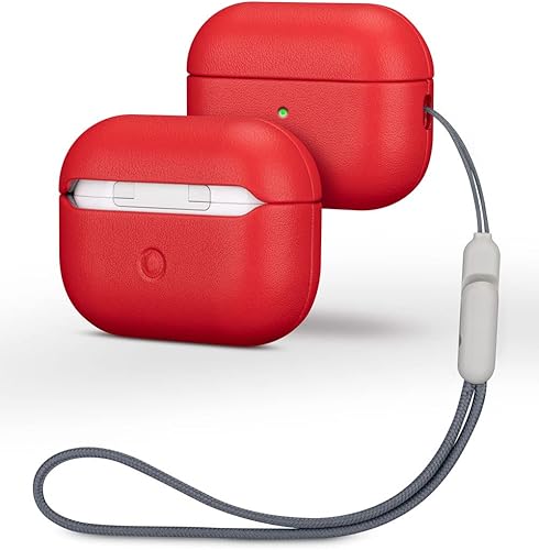 Miniatura 7 de LOPIE Funda (no para AirPods Pro 1. generación), funda protectora hecha a mano para AirPods Pro de 2 generación, funda de cuero vegano estilo fibra