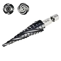 Vista 8 de ZELCAN Broca escalonada de cobalto M35 de 13 tamaños, broca de 1/8 a 1/2 pulgada de cuatro espirales para metal, broca escalonada HSS recubierta