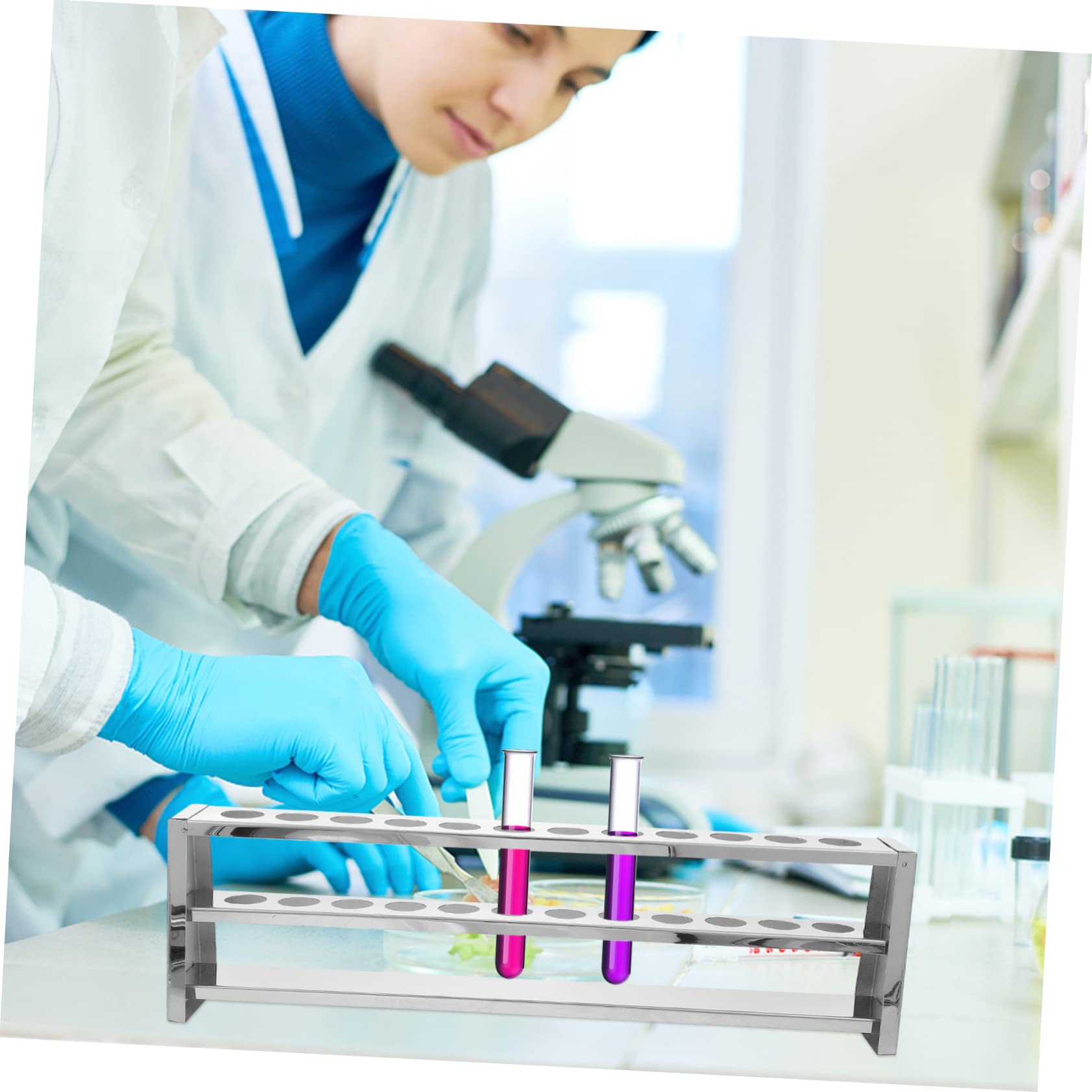 2stücke Test Tube Rack Für Röhrchen Stabiler Und Praktischer Reagenzglasständer Für Und Bildungseinrichtungen Für Ordentliche Aufbewahrung