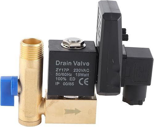 Miniatura 4 de Válvula de drenaje automática G12 DN15 Válvula de drenaje electrónica automática cronometrada para gestión de condensado de compresor de aire (230V)
