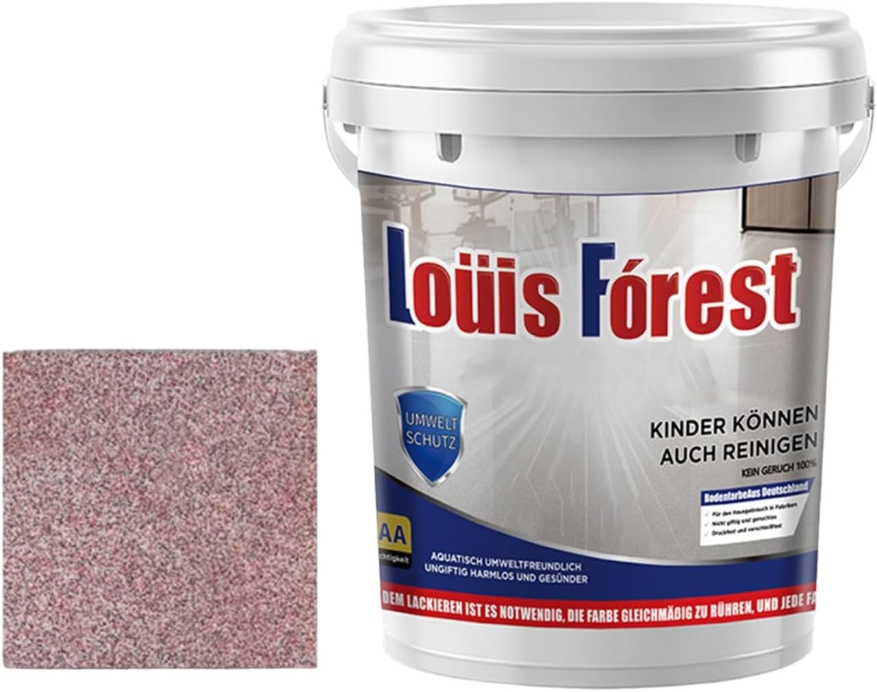 Epoxy Colored Sand Floor Paint, Epoxy Colored Sand Self Leveling Coating, Louis Forest Epoxy Floor Paint, for High Gloss Marble Effect Garage Coating (Pink)