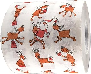 Cabilock Rolos De Papel Higiênico De Natal Papel Higiênico Doméstico Tecido De Rena Papel Higiênico Impresso Rolo De Tecido Rolo De Papel Higiênico Novidade Carretel De Impressão Papel De