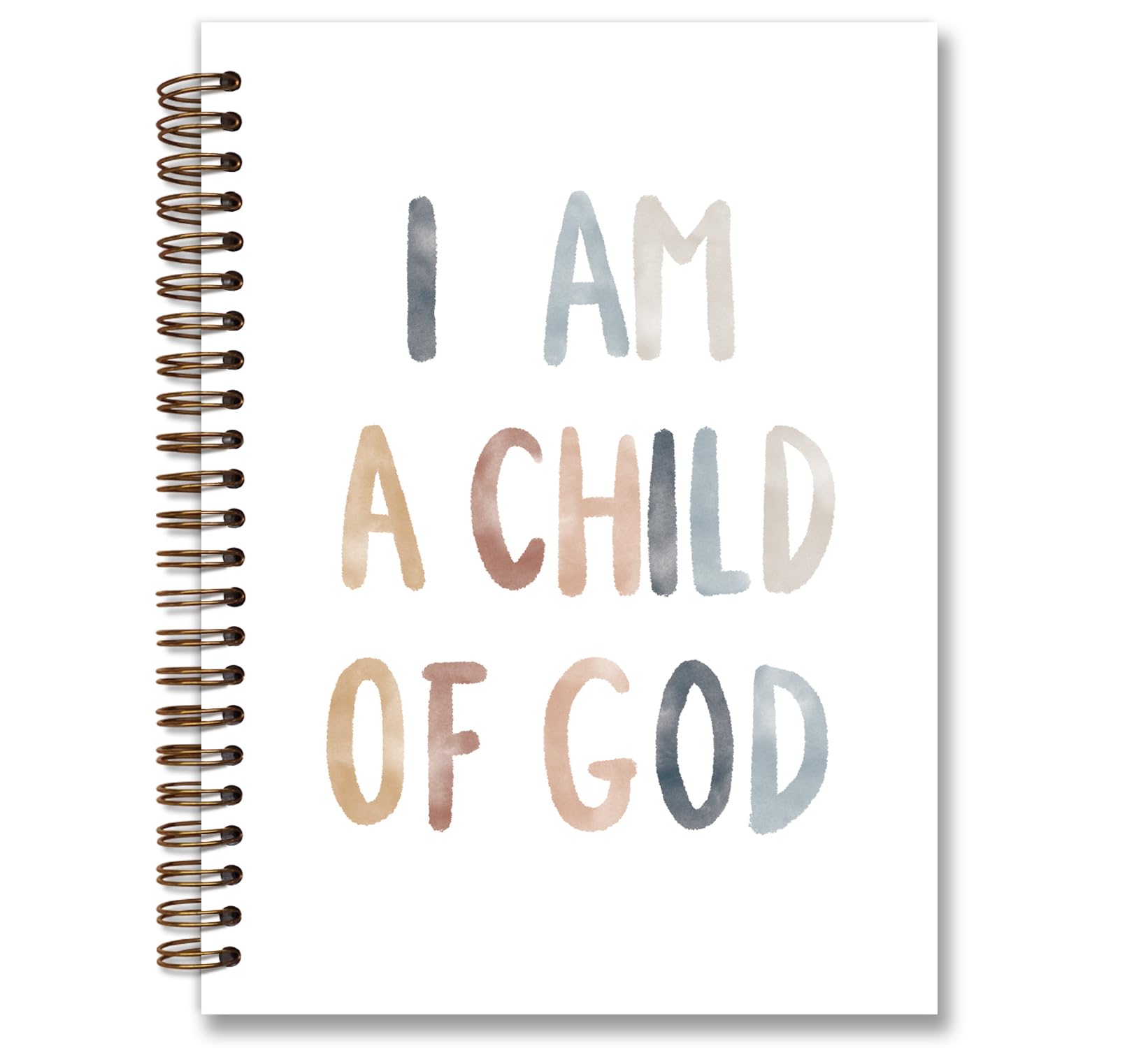 foedor Christian Spiral Notebook journal,I am a Child of God,Boho Rainbow Hardcover College Ruled Spiral Notebook Journal for Work Notes School Student Teacher,Inspirational Gifts for Women Teen Girls