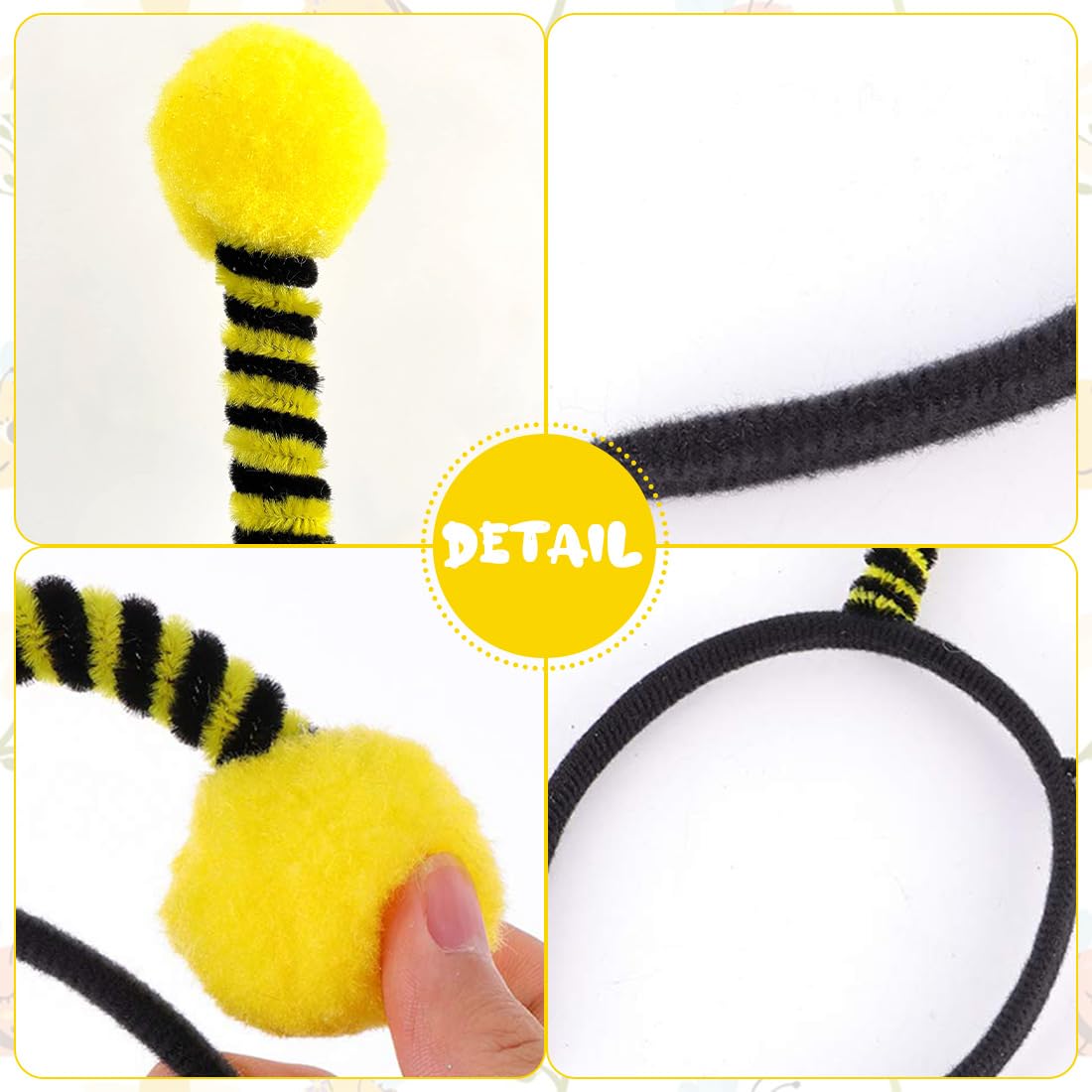 Fascia Capelli Ape Regina - Cerchietto Costume Carnevale, Halloween, Cosplay, Con Antenne E Corona - Foto 5