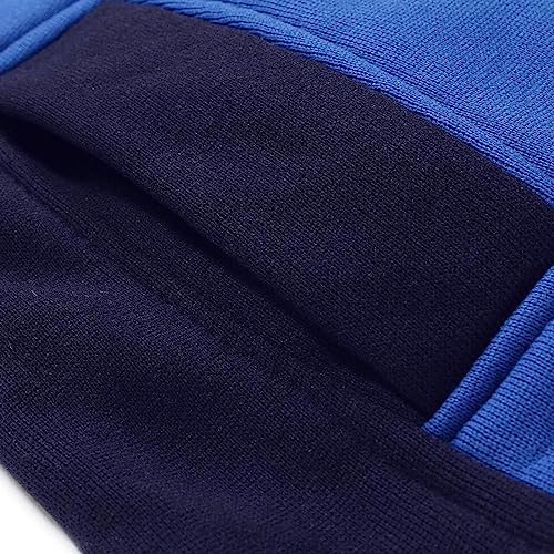 Men's Hooded Tracksuit 2 Pieces Casual Athletic Full Zipper Color Block Fit Hoodies Sweatshirt Sweatpants Sports Set4