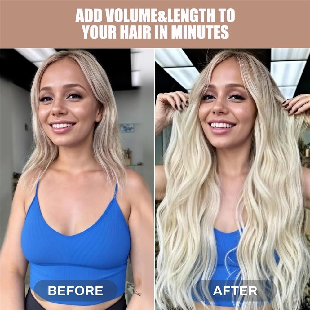 Extensions de cheveux à ruban adhésif, cheveux humains Remy 50g 20 pièces for femmes, ajoutent de la longueur et du volume aux cheveux(#60,16 inch)