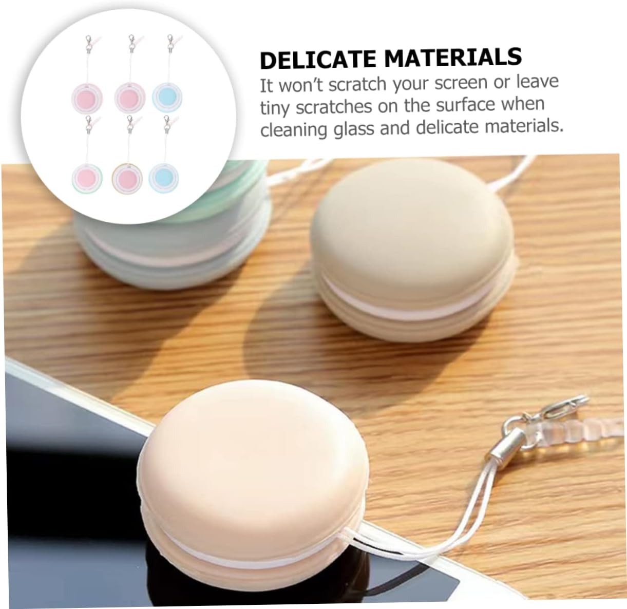GLEAVI 18pcs Macaron Lens Cleaning Cloth for Phone Eyeglasses and Electronics Washable Reusable Compact Design for Streak Cleaning and Convenient Carry