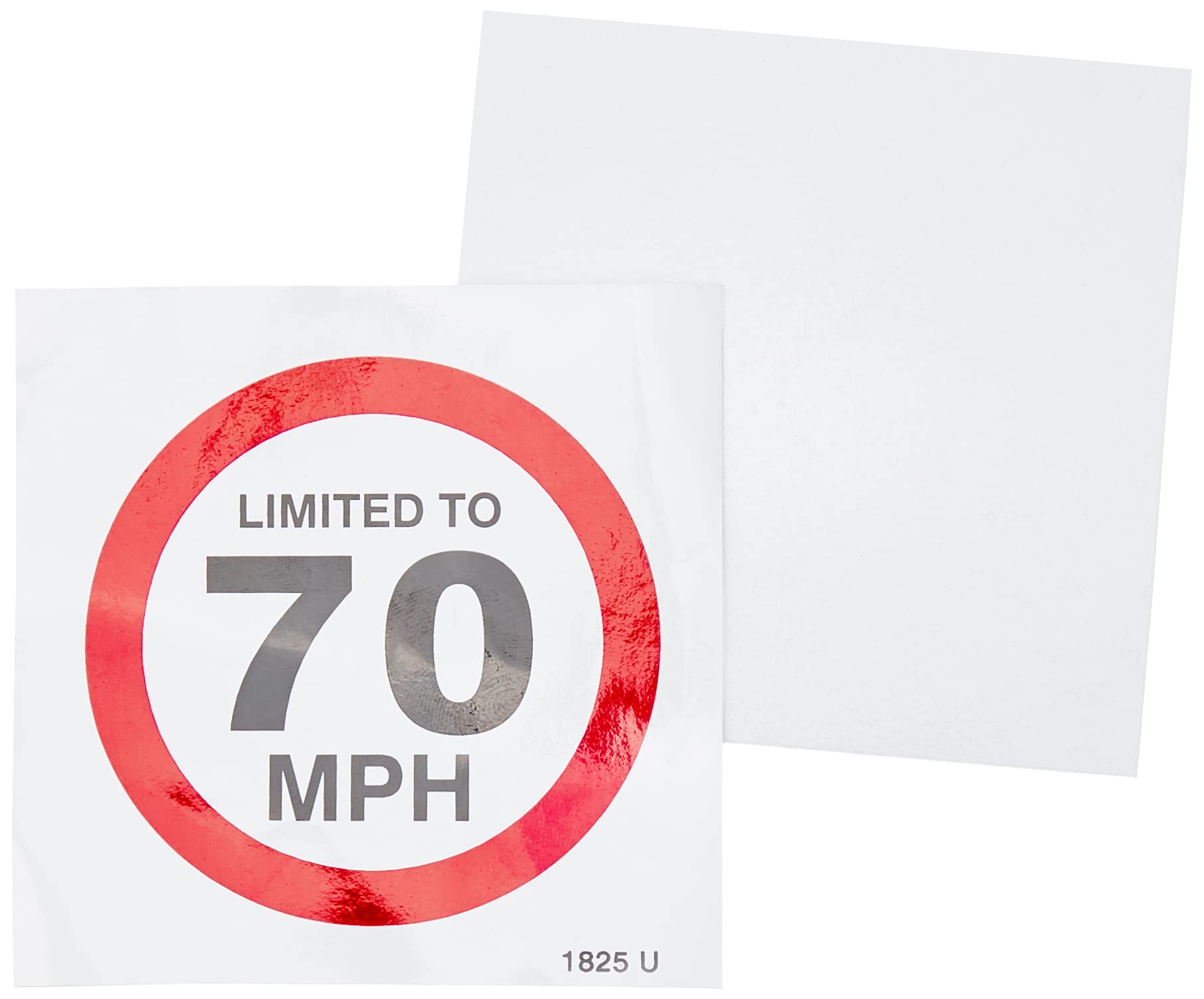 Caledonia Signs 21825U Limited to 70mph Sign, Self Adhesive Vinyl, 100 mm x 100 mm