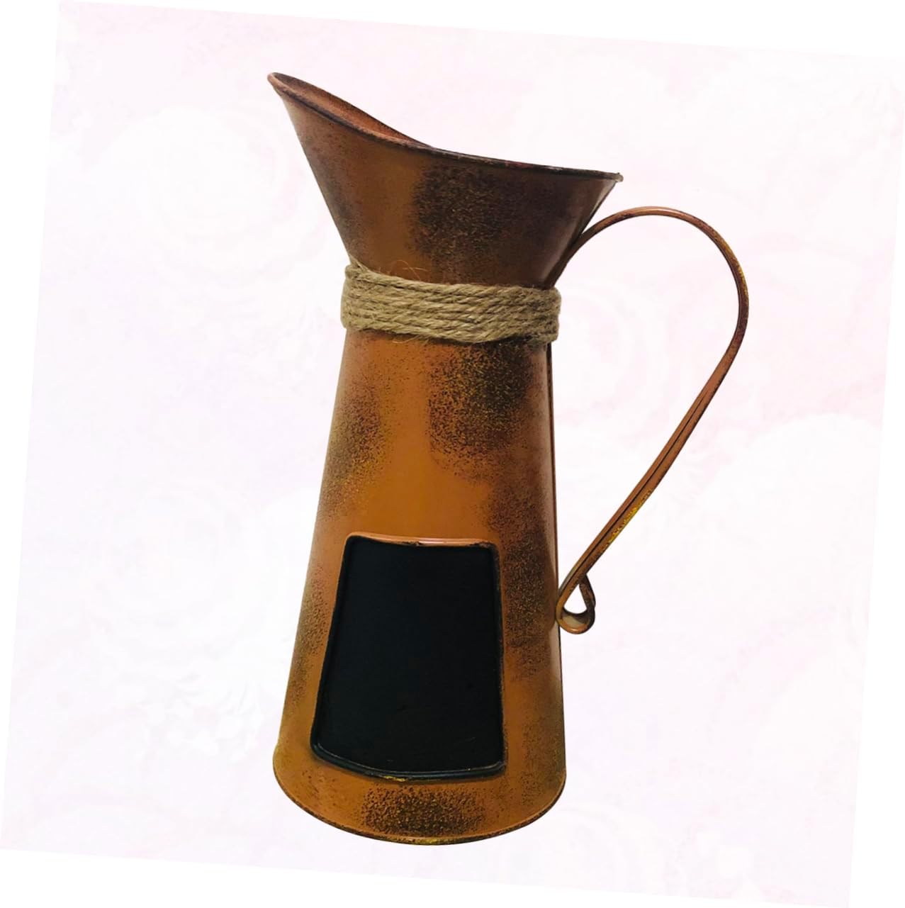 Blackboard Coffee Pitcher Iron Desktop Ornament for Dried Flowers