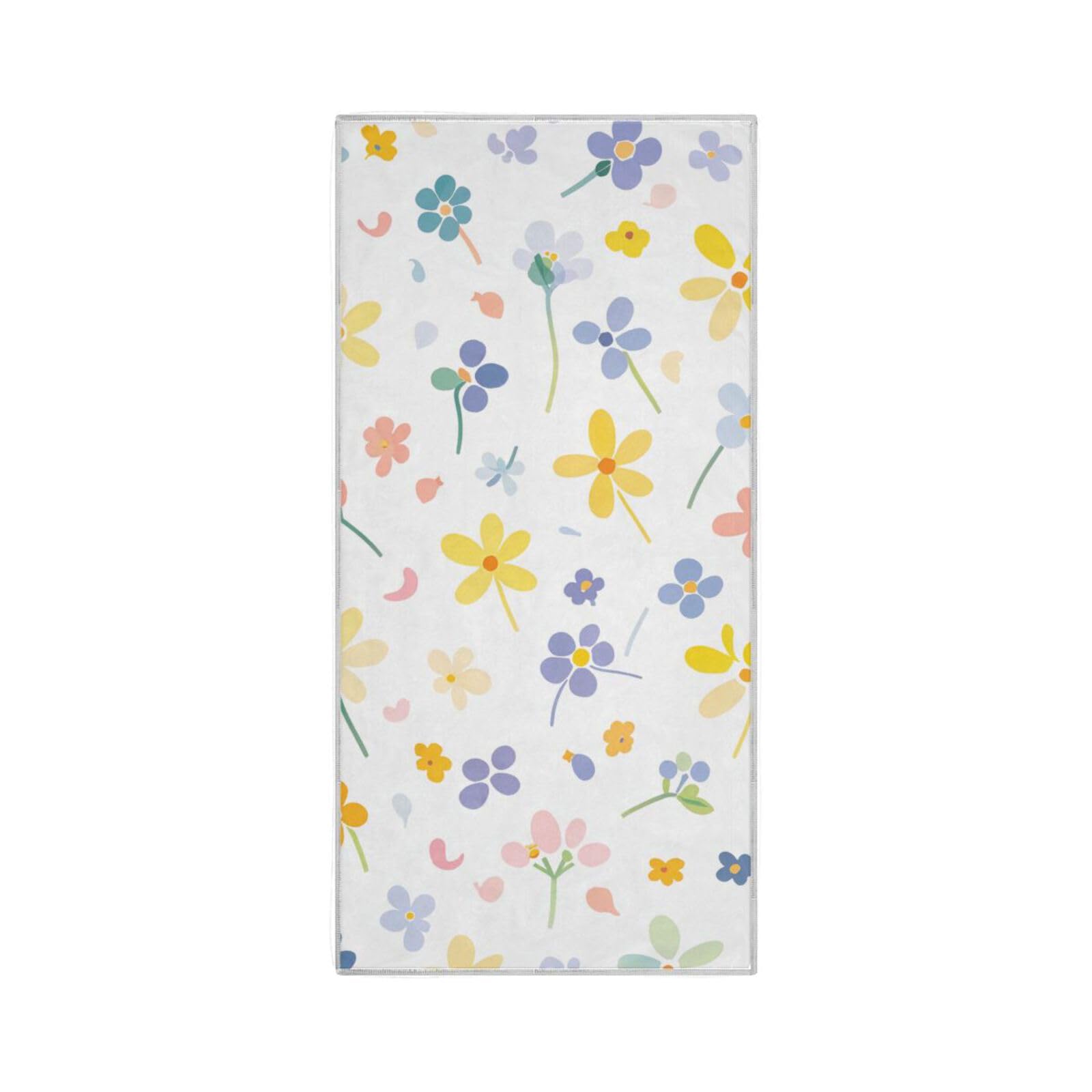 Yoogain Colorful Fresh Summer Flowers Microfiber Hand Towels Quick Dry Hand Towel Bathroom washcloths Set Gym Clothes wash Hand Towel Sports 30