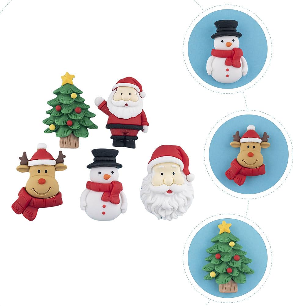 Aimants De Noël Pour Réfrigérateur - Décorations Magnétiques Père Noël - Lot Multicolore - Adhésion Forte, Réutilisable