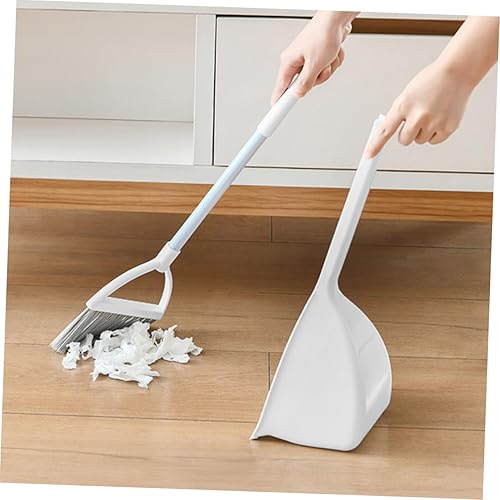 Miniatura 9 de Juego de cepillo de recogedor con recogedor de escoba con recogedor, mango auxiliar de limpieza vertical, herramienta de barrido de piso para el