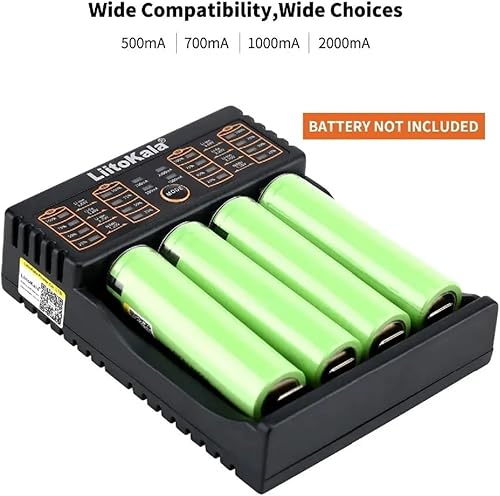 Miniatura 3 de Cargador de batería USB 18650 de 4 bahías con luz LED, cargador de batería universal para 3.8 V 3.7 V IMR 18650 26650 RCR123A 14500 16340 LiFeO4