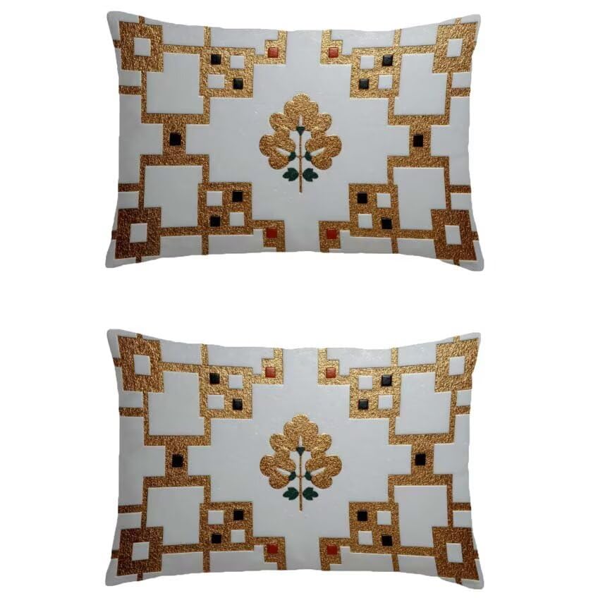 Coussin exterieur impermeable 60x90 rectangulaire dore taie oreiller canape