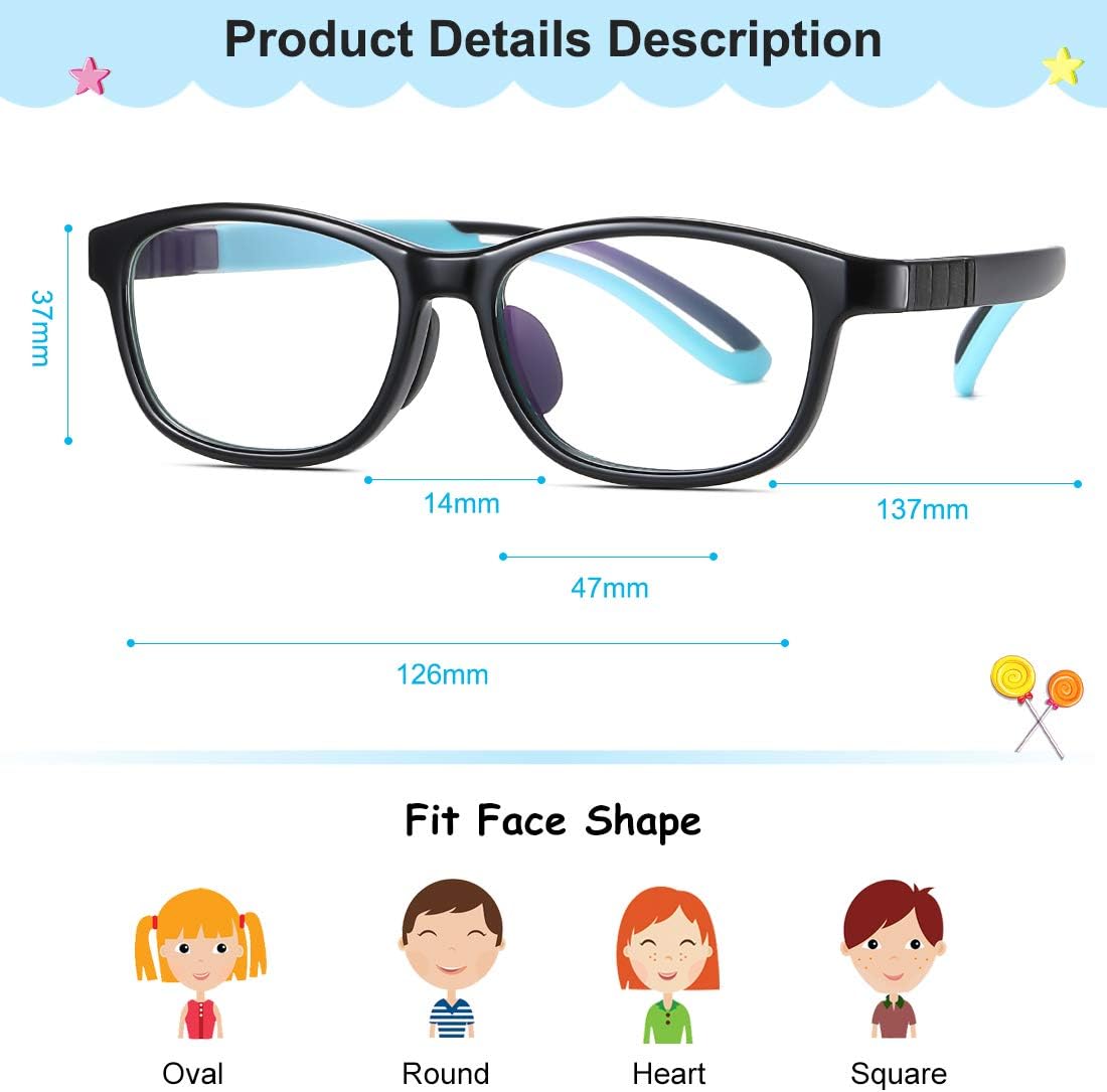Super Brands STORYCOAST 2 Pack Kids Blue Light Blocking Glasses Boys Girls Age 5-12 UV Protection Anti Eyestrain Computer Gaming TV Glasses Silicone TR90 Lightweight Eyeglasses (Black + Red) π₯ Flash Sale STORYCOAST 2 Pack Kids Blue Light Blocking Glasses Boys Girls Age 5-12 UV Protection Anti Eyestrain Computer Gaming TV Glasses Silicone TR90 Lightweight Eyeglasses (Black + Red)