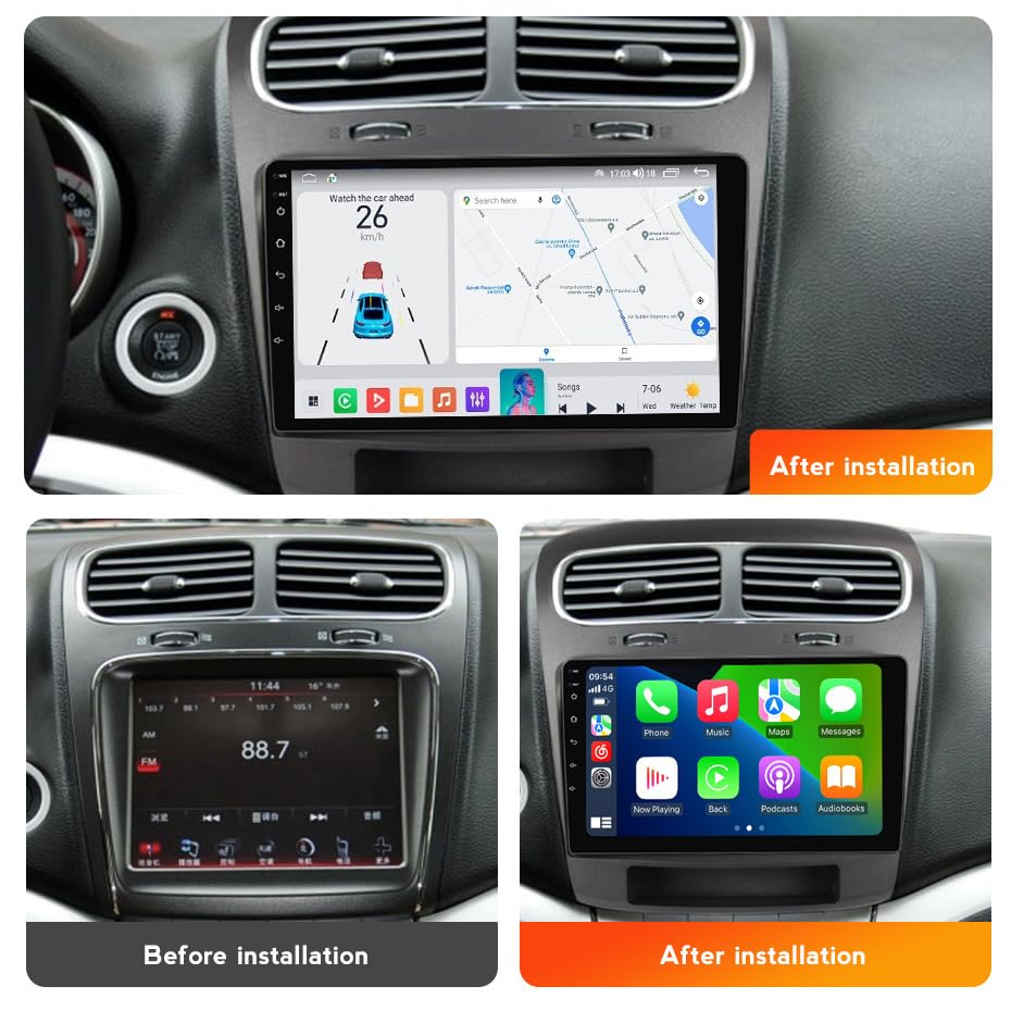 Radio GPS Y700s de 9'' para Journey 2011-2020 con Android 15 y Carplay 2