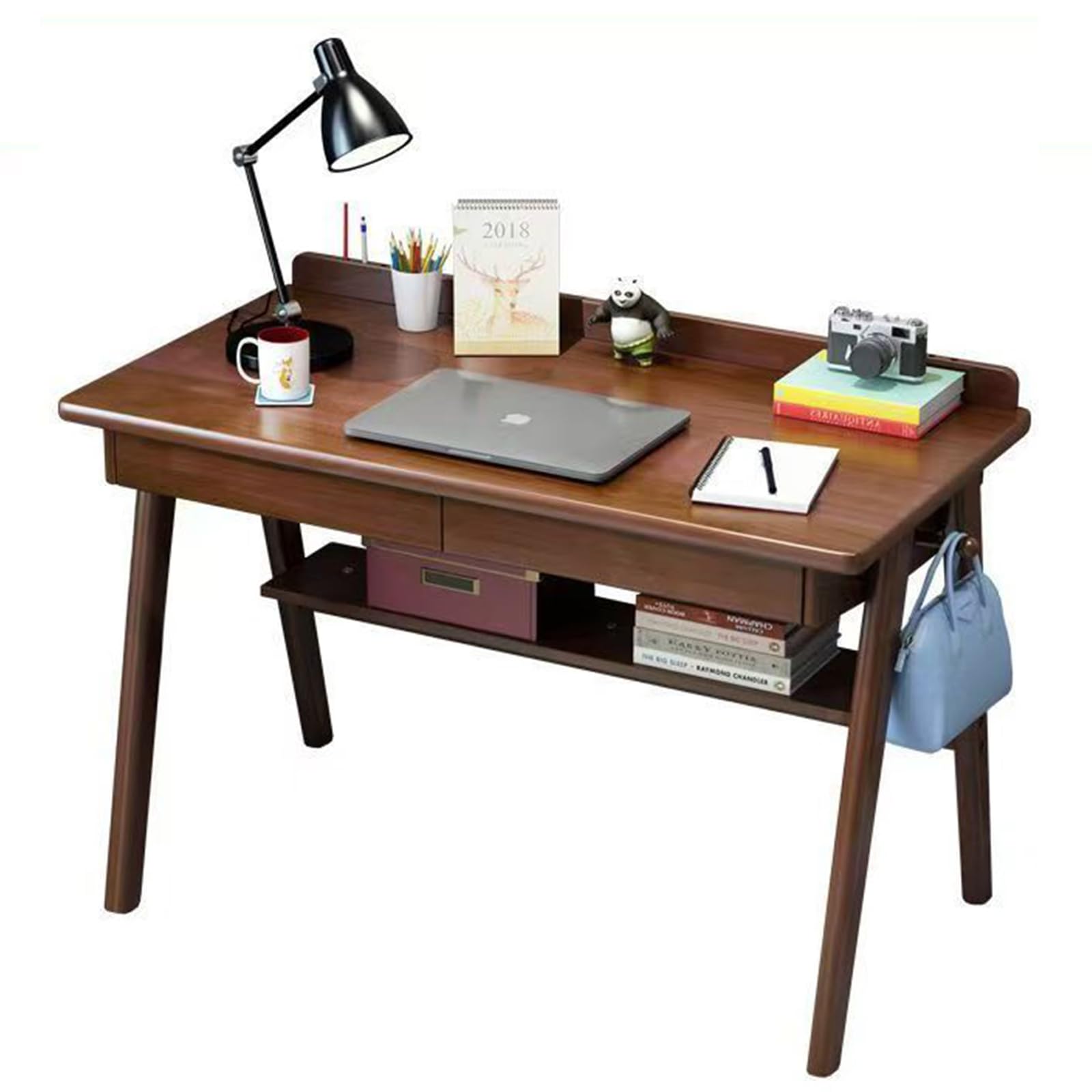 Bureau d'écriture en bois massif pour un espace de travail cosy