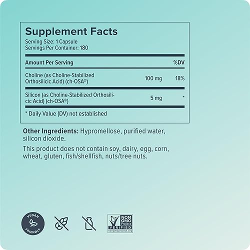 Miniatura 8 de Biosil Suplemento potenciador de colágeno - 180 cápsulas líquidas - Activador patentado ch-OSA para piel, cabello, uñas y articulaciones - Apoya la