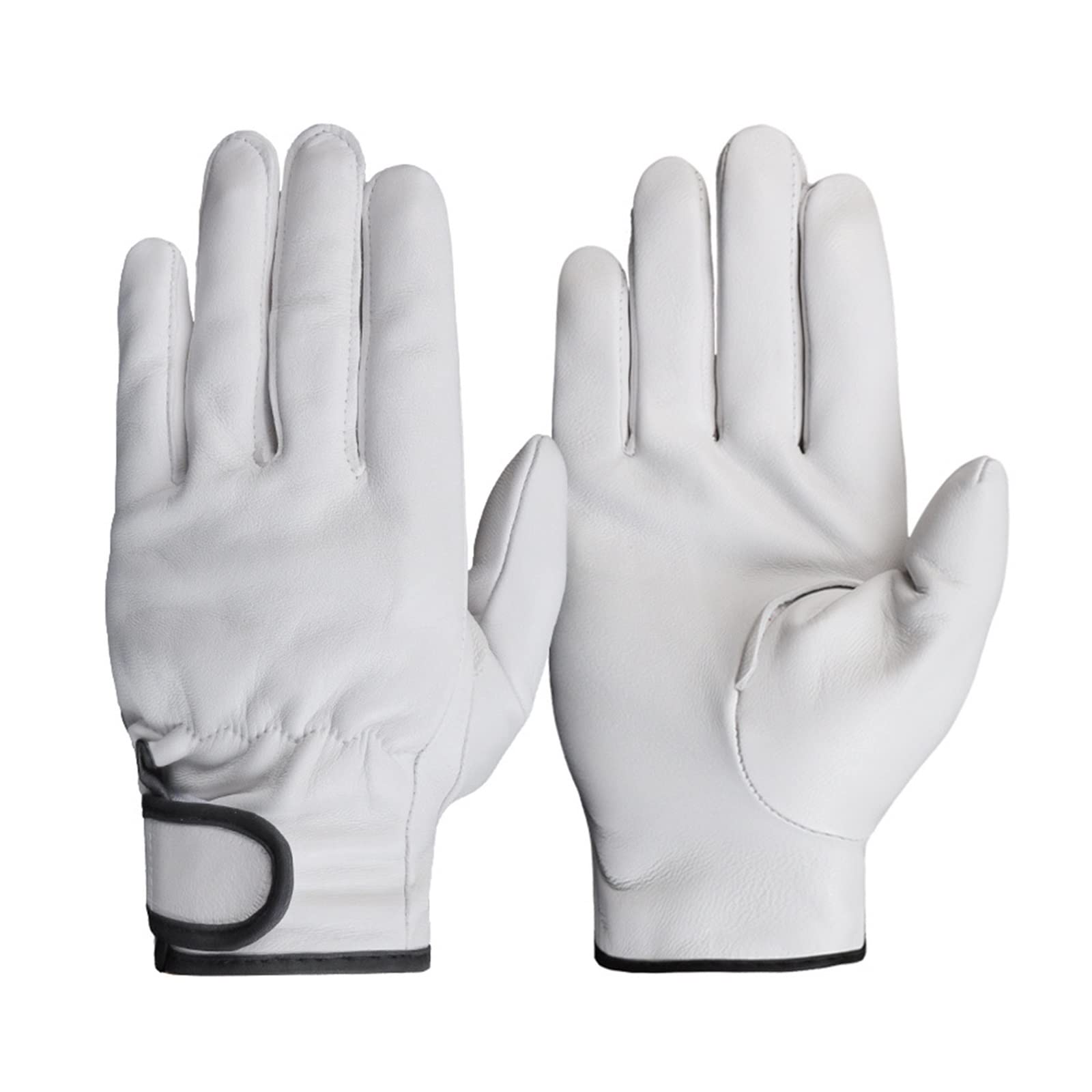 Welding Supplies Leather Welder Gloves Welding Gloves Fireproof Welding Leather Wear-Resisting Gloves(Bianco,L)