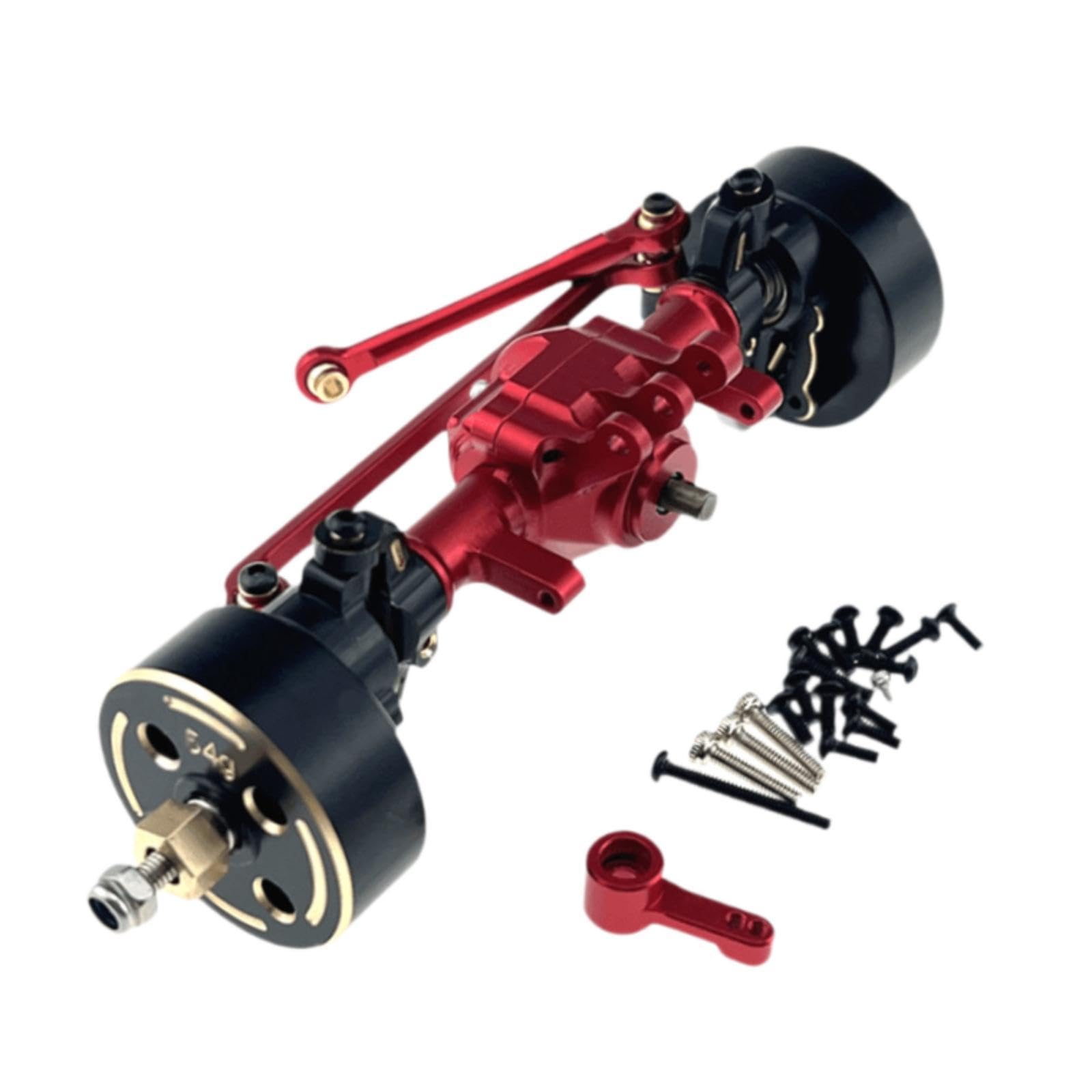 Eje Delantero para Coche RC, Carcasa de Conjunto, Accesorio de Actualización, Unidad Metálica, Aumenta La Resistencia del Chasis Y La Precisión de La, Rojo