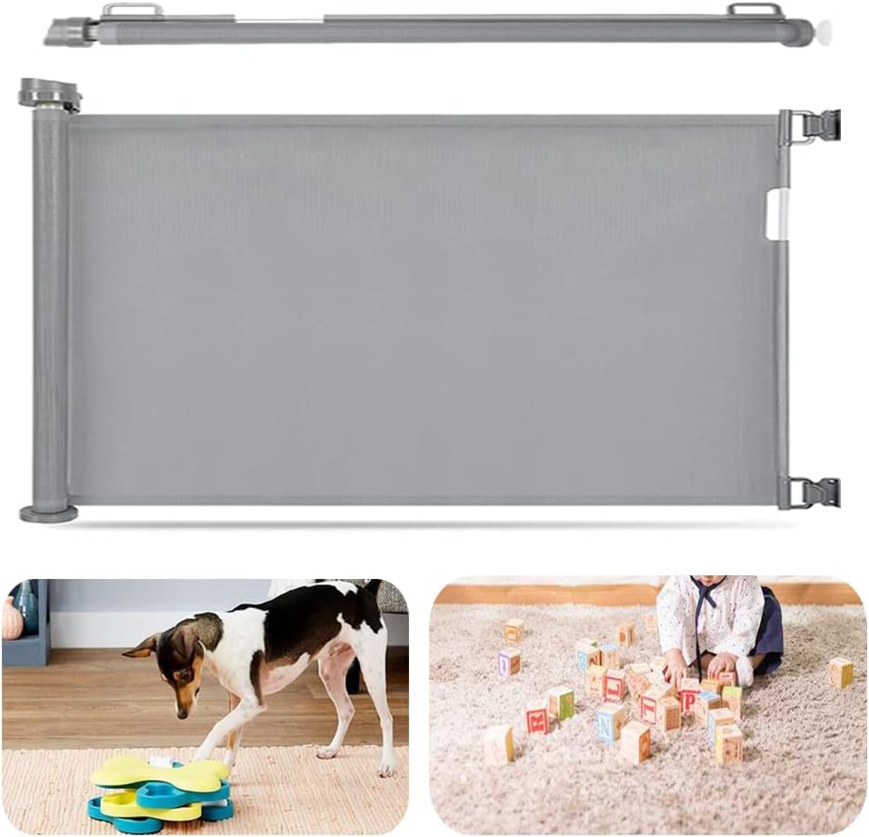 Retractable Stair Gate for Baby and Pets,Extra Wide Baby Gate