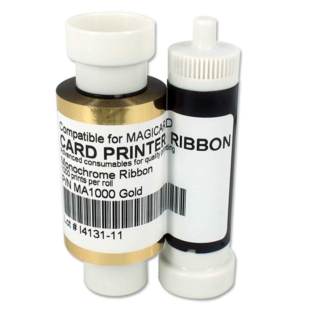 MA1000K Gold Ribbon MA1000K Monochrome Ribbon for Magicard Enduro 3E Enduro Rio Pro Pronto Enduro+ 1000 Prints Compatible