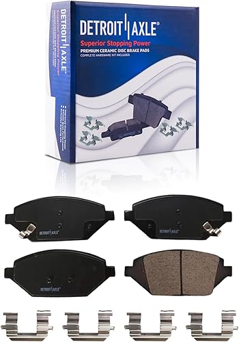 Miniatura 69 de Detroit Axle - Kit de freno para pastillas de freno de cerámica Ford Mustang Base GT 2000 2001 2002 2003 con repuesto de hardware delantero y trasero