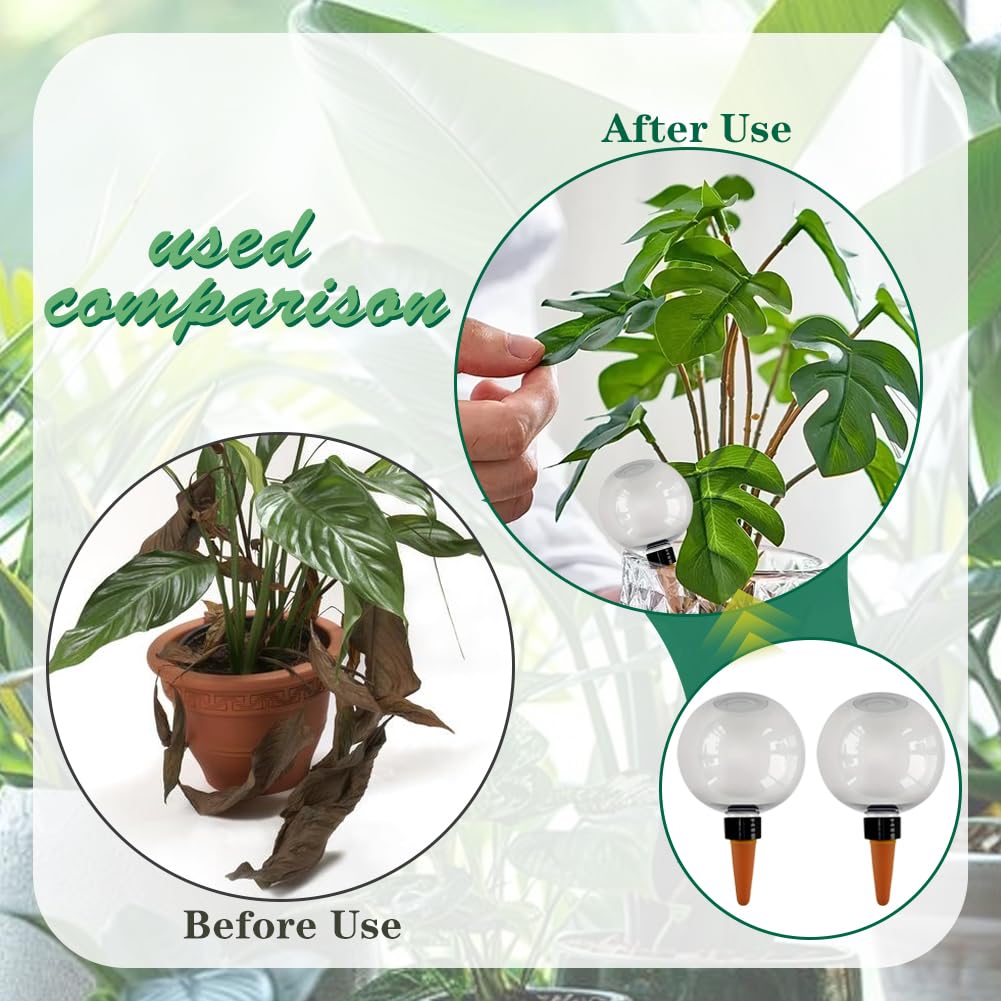 Bewässerungskugeln, 500ml Pflanzen Bewässerung, Automatische Pflanzenbewässerung, Große Selbstbewässerung Wasserspender, Transparente Wasserkugeln für Zimmerpflanzen, Balkon und Garten (6PCS)